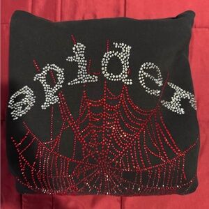Rhinestone spider hoodie size large brand new